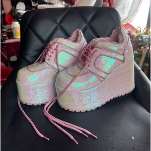 Sugar thrills sequin platform shoes 6.5!